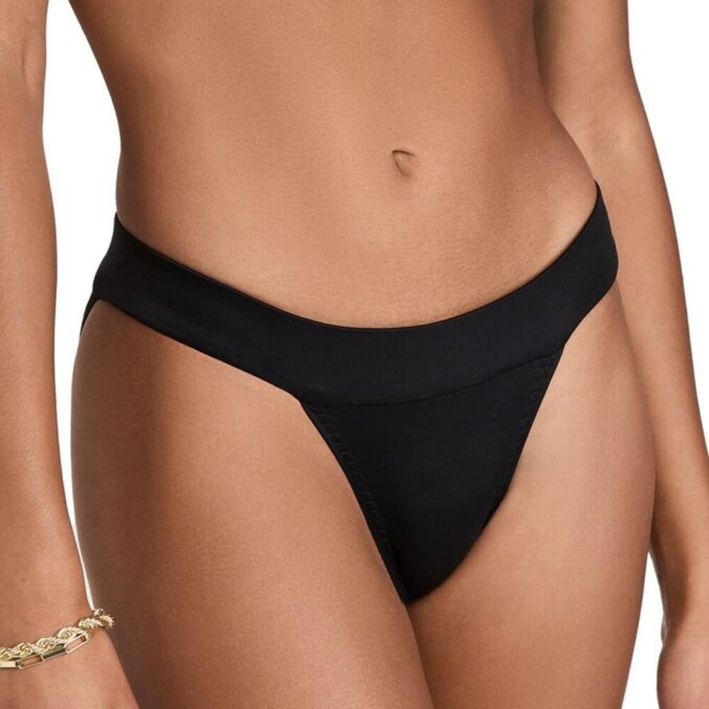 Norma Kamali Banded Bikini Bottom In Black